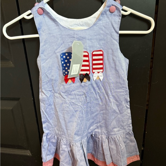 Lil cactus patriotic popsicle dress BRAND NEW W TAGS size 3 red, white, & blue - Picture 2 of 4
